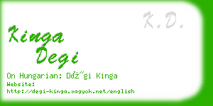 kinga degi business card